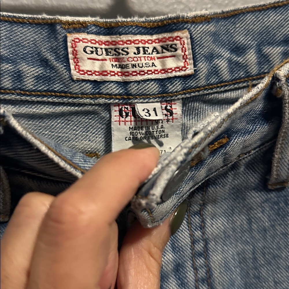 Vintage Guess Light Blue Jean Shorts - Picture 2 of 7